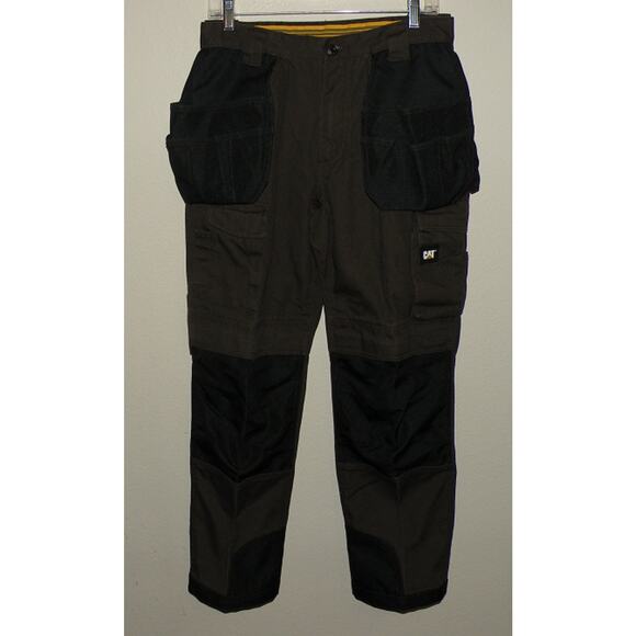 CAT Other - CAT H2O Defender Men's Canvas Cargo Pants 30 x 30 Brown Reinforced Knees
